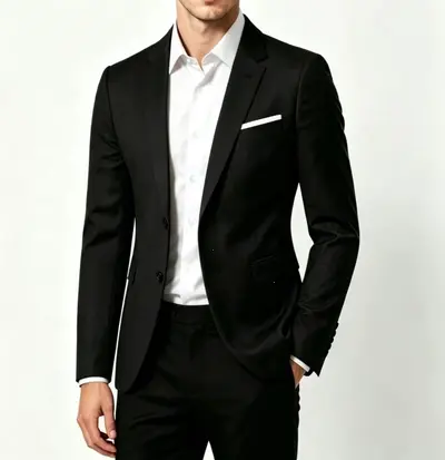 Men's Double-Breasted Suit Jacket, Lightweight, Wrinkle-Free, Crease-Resistant - 7