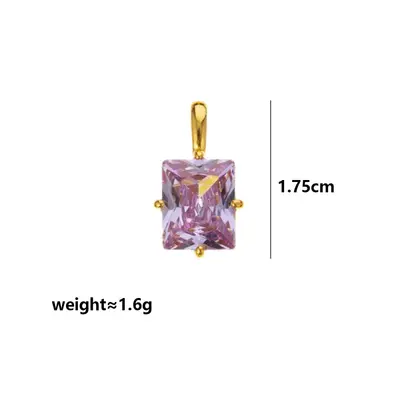 Geometrik burç taşı kolye, çintamani ayarı, zirkon - 12