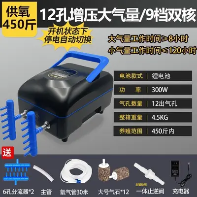 Rechargeable AC/DC High-Power Oxygen Pump for Fish Farming - 10