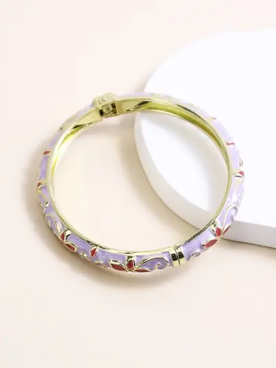 Jinggtaiblau-Armband grenzüberschreitend neu Legierung Emaille farbig Strass-Einfassung feiner offener Armreif moderner Vintage-Stil Kristall-Armband Lagerbestand Großhandel - 11