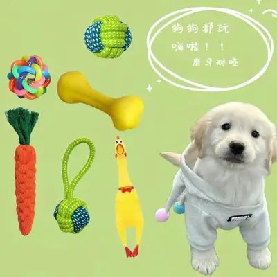 Durable Cotton Rope Dog Chew Toy Set for Small and Medium Dogs - 7