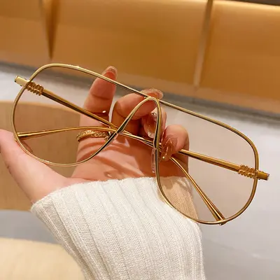 Large-Frame Metal Toad Sunglasses, Versatile Fashion Street Style - 4