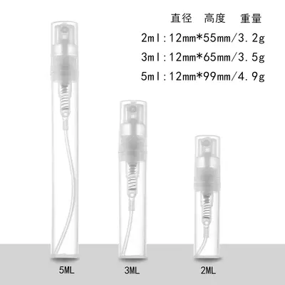 Üreticinin stokta bulunan 2ML 3ML 4ML 5ML çıtçıtlı parfüm kalemi parfüm şişesi plastik sprey şişesi tekrar doldurulabilir şişe deneme paketi.