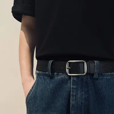 Women's belt 2025 denim pants student black versatile loose fit men's belt artistic retro needle buckle belt