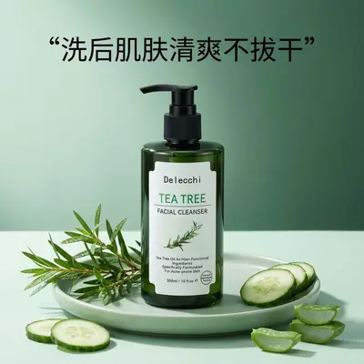 茶树洁面乳面部清洁温和不刺激补水保湿滋润清爽不拔干洁面乳祛痘