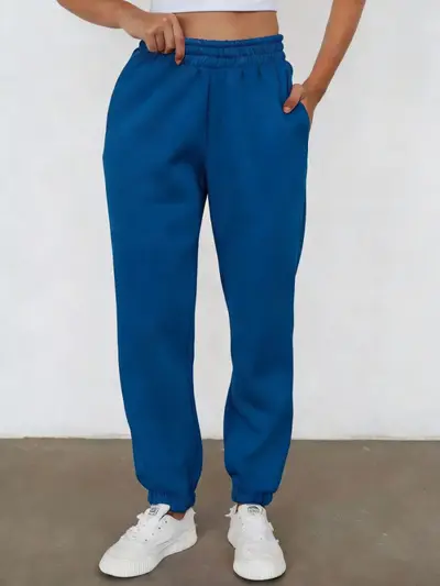 Damen Jogginghose gefüttert, warm, mit Bündchen - 12