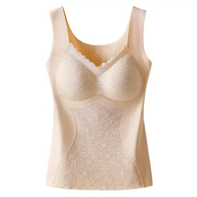 Ice Silk Women's Shaping Vest with Built-in Bra, Tummy Control