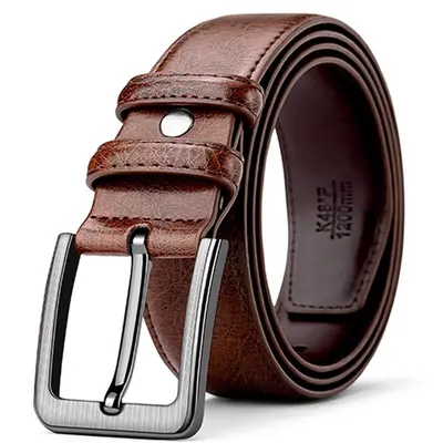 Otantik eski moda inek derisi kemer erkek pantolon kemeri hakiki deri retro iş rahat yaşlı kot kemer - 7