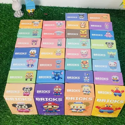 Eğitici mini oyun parkı temalı blok seti, 30 model karışık