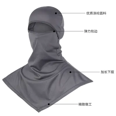 Ruidong Sonnenschutz-Angelkopfbedeckung für Männer und Frauen, Outdoor-Gesichtsmaske mit Vollgesichtsschutz, schweißabsorbierend, atmungsaktiv, schnelltrocknend, mit Nackenschutz und Schal, Fahrrad-Gesichtsmaske, Großhandel