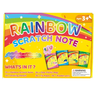 Rainbow Scratch Art Book for Children's Creative Play