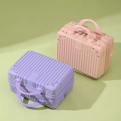 Personalisierter kleiner Koffer 14 Zoll Kosmetikbox Geschenkartikel kleine Mini-Reisekästchen mit Zahlenkombinationsschloss Kosmetiktasche