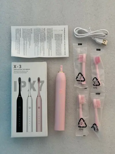 X3 Rechargeable Electric Toothbrush with Water Flosser, Adults and Kids - 10