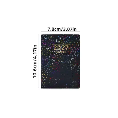 Cross-border 2027 A7 English Planner Notebook 2026 Laser Cover Weekly Planner Mini Daily Planner Notebook Wholesale