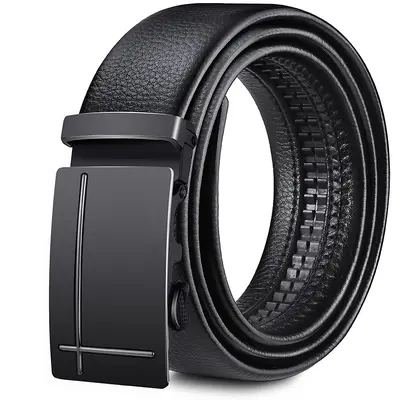 Factory direct sales] Men's belt soft leather automatic buckle daily versatile denim belt men's belt wholesale