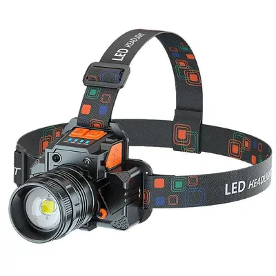 Rechargeable Waterproof LED Head Lamp with Zoom Sensor for Fishing