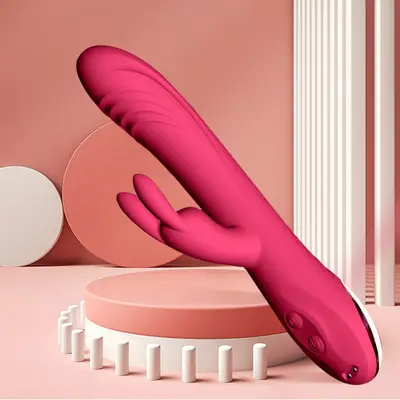 Lautloser Doppelvibrator mit Magnetladung, G-Punkt-Massagegerät für Frauen