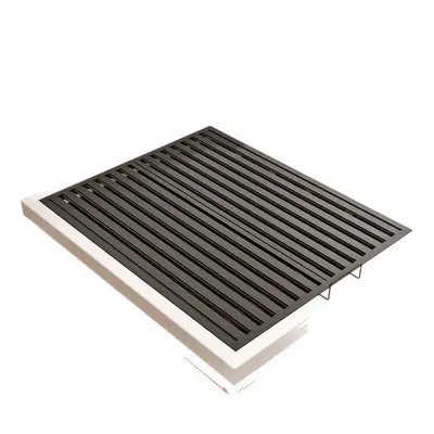 Doppelbett mit Metallrahmen, Massivholz-Tatami-Stil