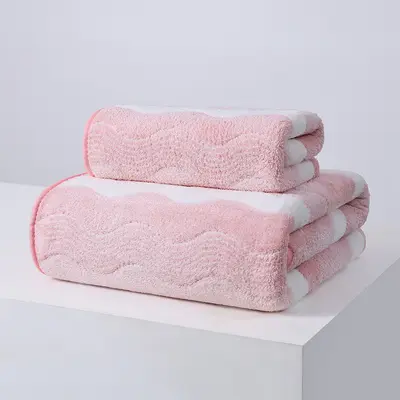 Coral fleece towel set, thick and quick-drying - 6