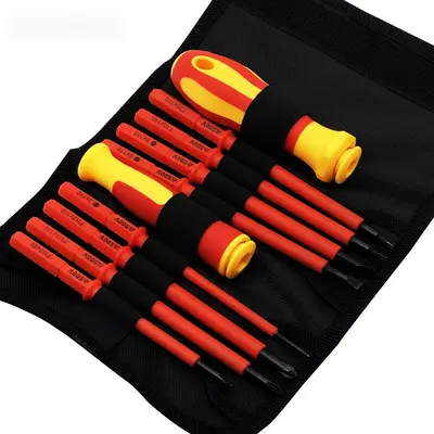 10-in-1 insulated screwdriver set, interchangeable bits