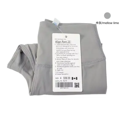 Women's Yoga Pants with Logo, Nine-Point Length, High Waist, Butt Lift - 11