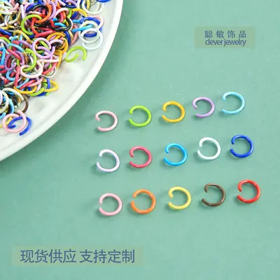 Bunte Zinklegierungs-Biegeringe 10mm und 8mm offen für DIY-Schmuck