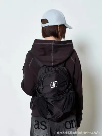 Ason26 New Large Capacity Lightweight Nylon Backpack Casual Sports Outdoor Travel Double Shoulder Bag - 2