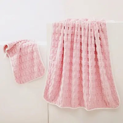 Jinmian bamboo towel set, water absorbent, quick drying, coral fleece - 9