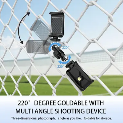 Metal Adjustable Fence Clip Phone and Camera Holder - 3