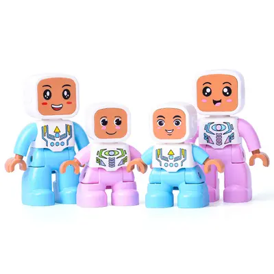 LEGO Compatible Large Brick Accessories, Minifigures and Character Figures, Police Roles - 4