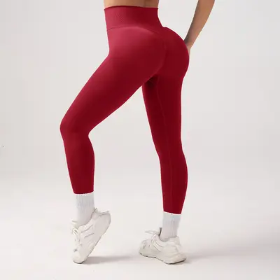 Women's Seamless Summer Yoga Pants, High-Waist, Butt-Lifting - 11