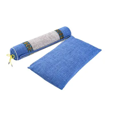Halswirbelsäule Kissen, spezielles Schlafnackenkissen, Schlafkissen mit Beifußkraut, zylindrisches Kissen mit Sinameki-Samen, feste Buchweizenschale für die Wirbelsäule