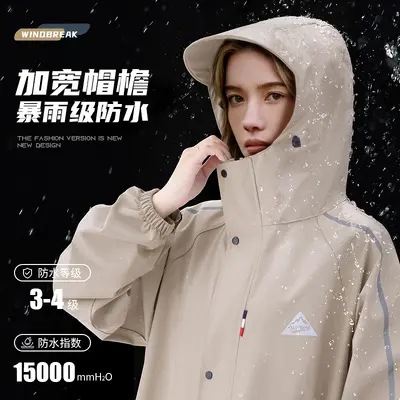 Long raincoat, full body protection, waterproof, motorcycle and bike - 3