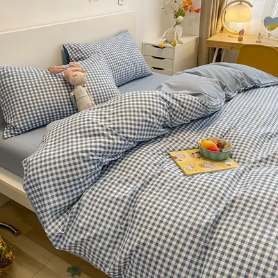 Manufacturer wholesale four-piece cartoon pattern bedding set, single sheet, dormitory sheet, duvet cover, ins-style quilt cover, three-piece set, autumn 3. - 13