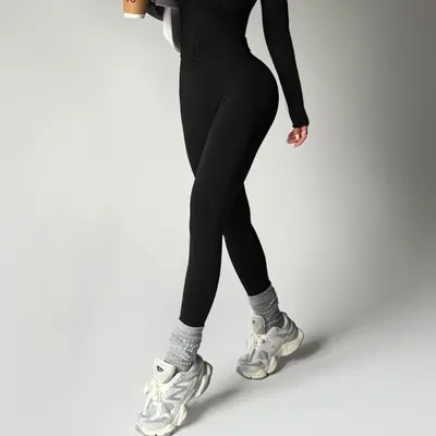 Yoga kıyafeti, yüksek bel, spor tarzı - 11