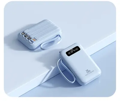 Großhandel Mini-Powerbank, integriertes Kabel 20000 mAh große Kapazität schnelles Laden tragbare Powerbank Geschenkgeschenk Anpassung - 7