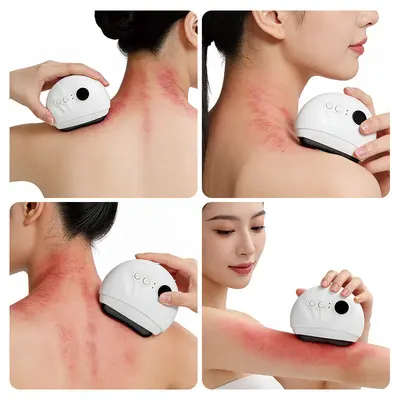 Bianstone Gua Sha Tahtası Akıllı Yüz Kazıyıcı Tüm Vücut İçin Evrensel Sıcak Kompres Titreşimli Elektrikli Gua Sha Masaj Aleti Fabrika Doğrudan Tedarik