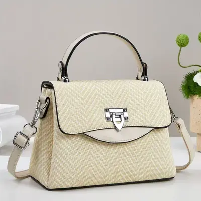 Women's Korean-Style Large Shoulder Bag, Autumn Winter - 11