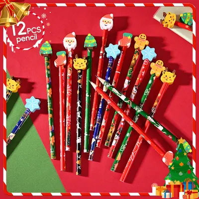 Large-Head Pencil with Eraser, Christmas Gift for Kids