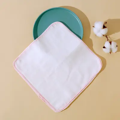 Reine Baumwoll-Gaze-Tücher Baby hochdicht Speicheltuch Baby Spucktuch doppellagig Fütterungstuch Waschtuch kleines quadratisches Handtuch Großhandel - 12