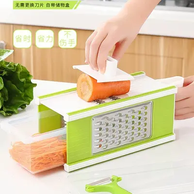 Five-in-one grater, multifunctional, vegetable cutter, four-sided - 4