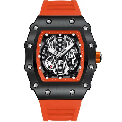 ZIDO quartz watch men's, sports style, barrel-shaped design