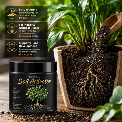KineShineX Soil Activator, Nutrient Supplement for Garden Flowers and Plants