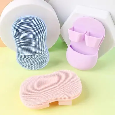 Mini Silicone Face Cleansing Brush, Soft Bristles, Blackhead Removal