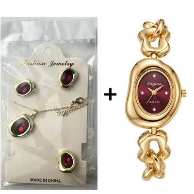 5-teiliges Damen-Quarzuhr-Set mit Armband - 12