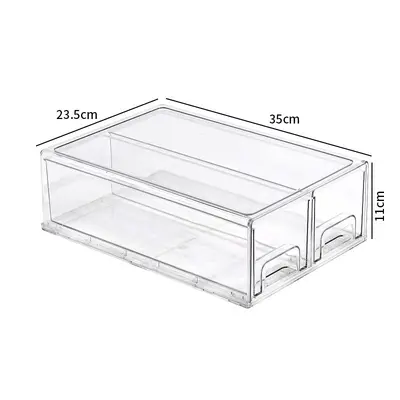 桌面化妆品透明收纳盒文具首饰卫生间储物盒抽屉式多层塑料整理盒 - 9