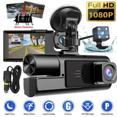 Dashcam, 3-lens, Full HD backup camera, smartphone connected - 7