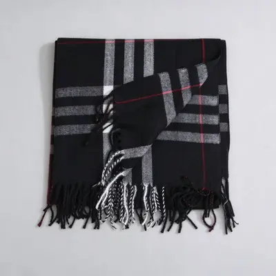 Burberry Tarzı Kadın Ekose Eşarp, Kış İçin Sıcak ve Yumuşak Şal - 8
