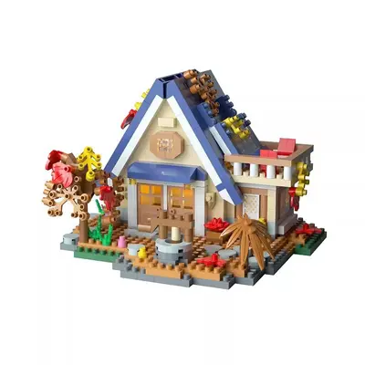 DIY Wooden Forest Log Cabin Building Block Set for Children - 6