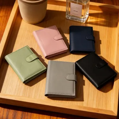 Passport wallet, leather look, RFID blocking, women's - 2